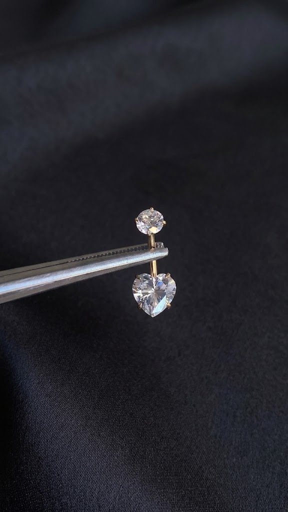 Piercing Coração Crystal